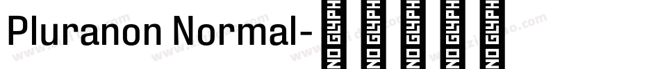 Pluranon Normal字体转换